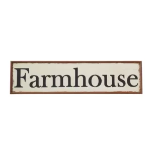 3R Studios 48 in. L Combo Board Wood Hand-Painted Farmhouse Wall Decor