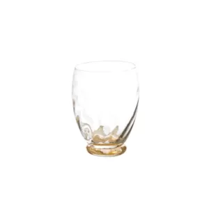 Abigails Elisa Water Glass, Clear with Gold