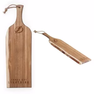 Picnic Time Tampa Bay Lightning 24 in. Acacia Wood Serving Plank