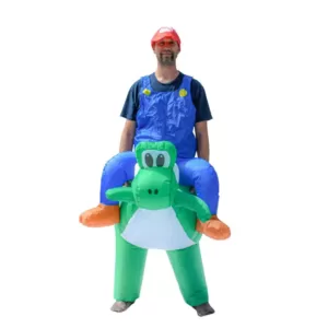 ALEKO 1- Size Fits All Unisex Mario Riding Yoshi Adult Halloween Costume