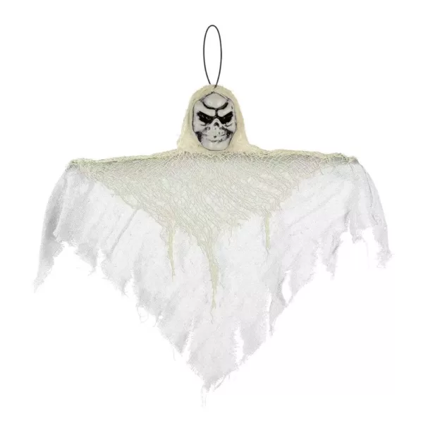 Amscan 12 in. Small White Halloween Hanging Reaper (10-Pack)
