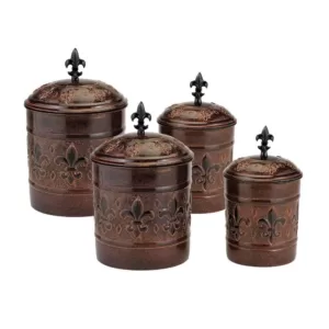Old Dutch Versailles Canister with Fresh Seal Covers (4-Piece)