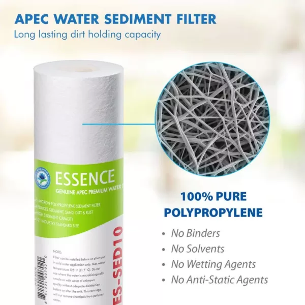 APEC Water Systems Essence 10 in. Standard Capacity 3-Stage Replacement Pre-Filter Set