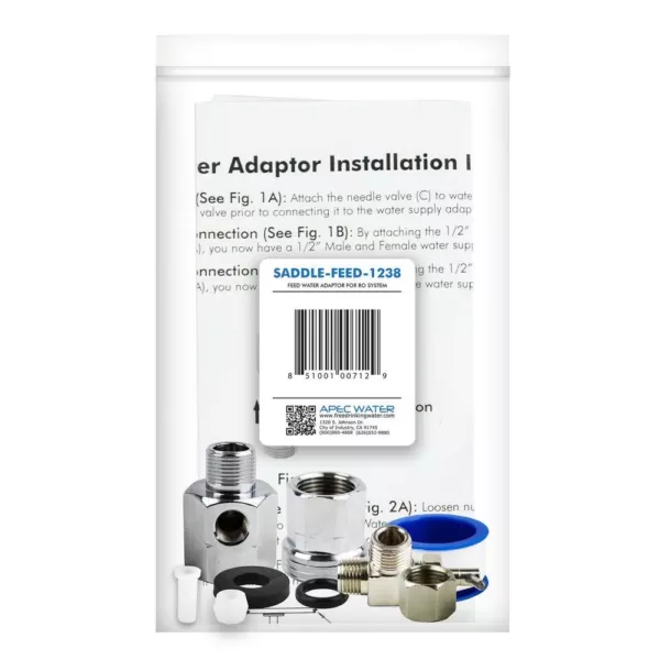 APEC Water Systems Standard Feed Water Adapter for 1/2 in. and 3/8 in. Pipes Use with Reverse Osmosis Water Filter System