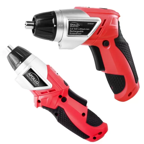 Apollo 1.4 in. 3.6-Volt Lithium-Ion Rechargeable Cordless Electric Screwdriver with 45-Piece Accessory Set
