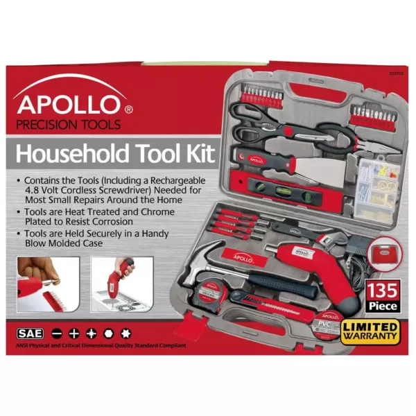 Apollo 135-Piece Home Tool Kit