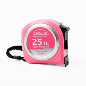 Apollo 25 ft. Tape Measure in Pink