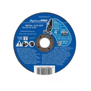 Avanti Pro 4 in. x 1/16 in. x 5/8 in. Type 1 Metal Cut-Off Disc (25-Pack)
