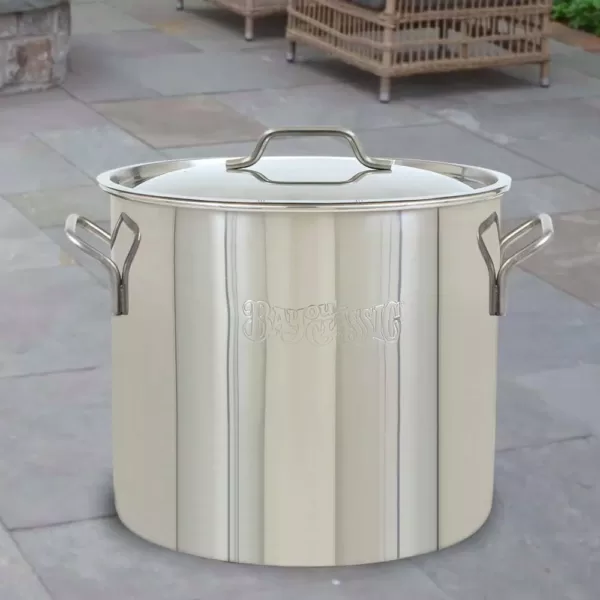 Bayou Classic Brew Kettle 30 qt. Stainless Steel Stock Pot with Lid