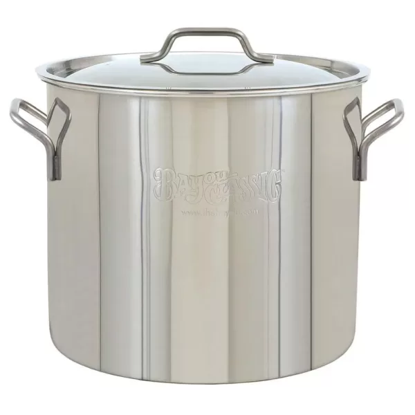 Bayou Classic Brew Kettle 40 qt. Stainless Steel Stock Pot with Lid