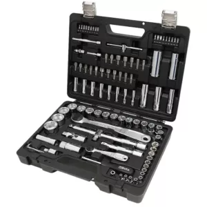 Beta 1/4 in. and 1/2 in. Drive Metric Socket Set with Ratchets, Bits and Offset Hexagon Key Wrenches (98-Piece)