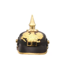 Benzara Black and Gold Imperial Prussian Helmet