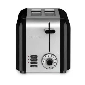 Cuisinart Compact 2-Slice Black and Stainless Steel Wide Slot Toaster