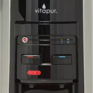 VITAPUR 3-5 Gal. Hot/Room/Cold Temperature Top Load Water Cooler Dispenser with Kettle Feature in Stainless Steel/Black
