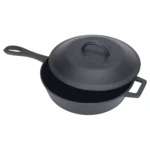 Bayou Classic 10.5 in. Cast Iron Skillet in Black with Lid