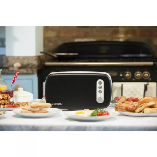 BergHOFF Seren 2-Slice Black Long Slot Toaster