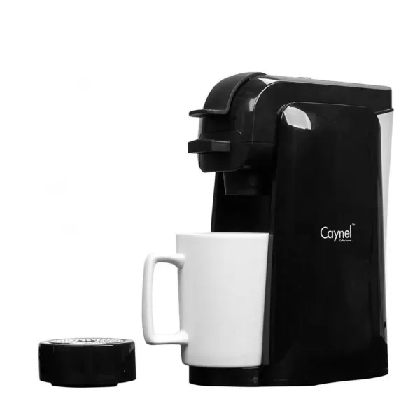 Boyel Living 1000-Watt Black Coffee Machine Single Serve Coffee Maker 4 cups Decorative Sign