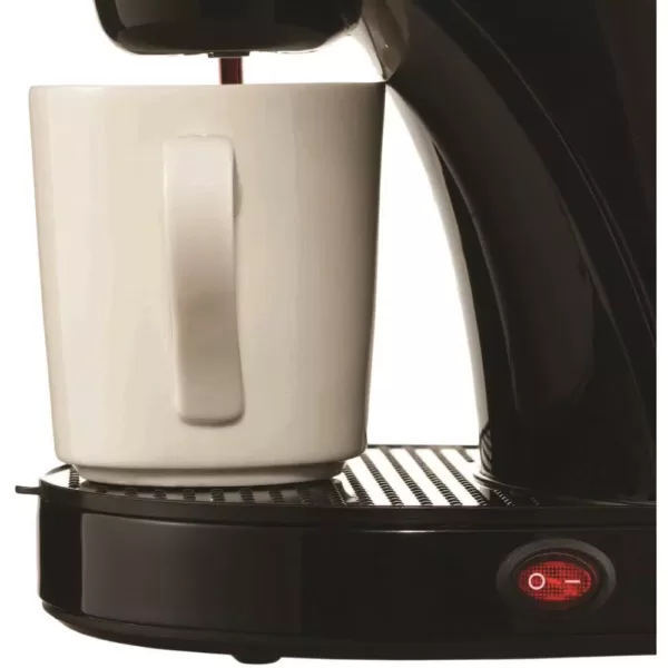 Brentwood Appliances 1-Cup Black Single Serve Coffee Maker with Removable Filter