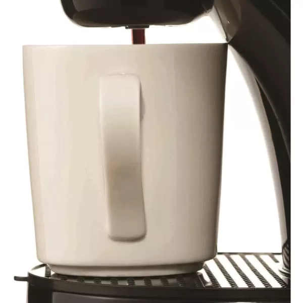 Brentwood Appliances 1-Cup Black Single Serve Coffee Maker with Removable Filter