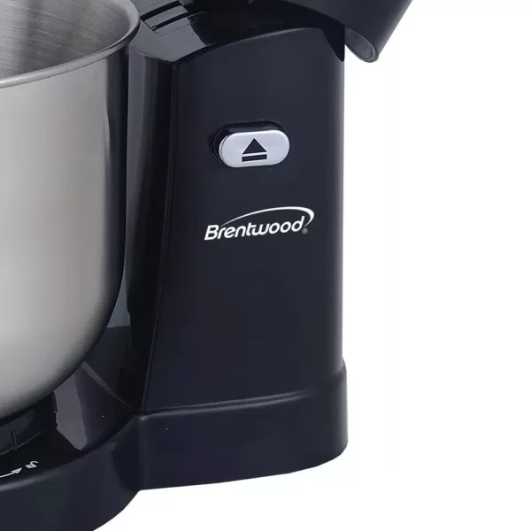 Brentwood Appliances 3 Qt. 5-Speed Black with Stainless Steel Mixing Bowl Stand Mixer