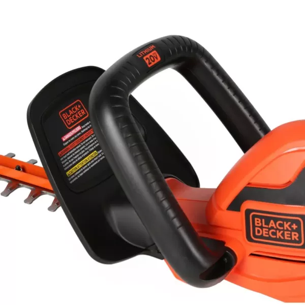 BLACK+DECKER 22 in. 20V Max Cordless Hedge Trimmer with (2) 1.5Ah Batteries and Charger with Bonus Blower Kit Included
