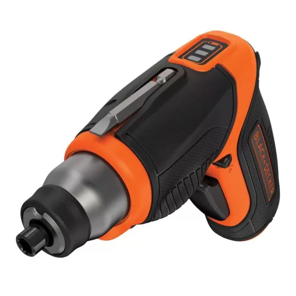 BLACK+DECKER 4-Volt MAX Lithium-Ion Cordless Rechargeable Pivot Screwdriver with Charger and Accessories