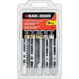 BLACK+DECKER Assorted Jig Saw Blade Set (24-Piece)
