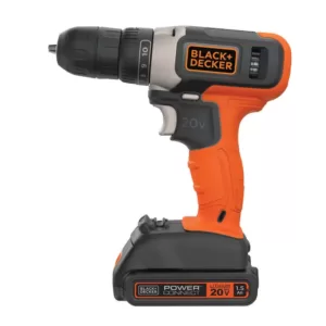 BLACK+DECKER 20-Volt Lithium-Ion Cordless 3/8 in. Drill/Driver with 1.5Ah Battery and Charger