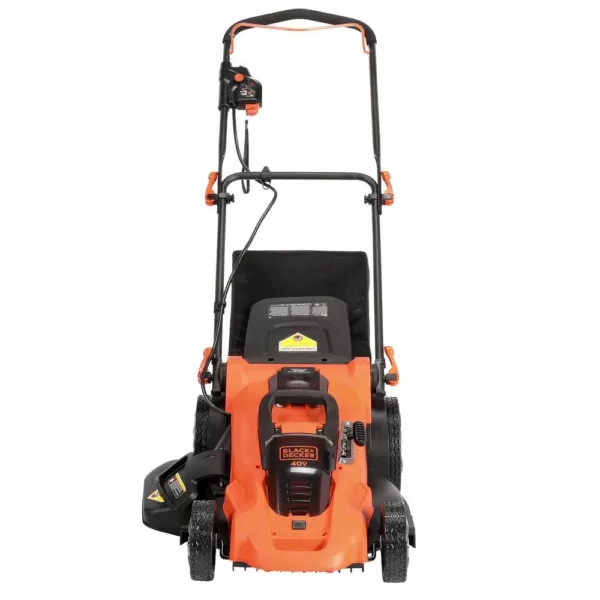 BLACK+DECKER 20 in. 40V MAX Lithium-Ion Cordless Walk Behind Push Lawn Mower with (2) 2.5Ah Batteries and Charger Included