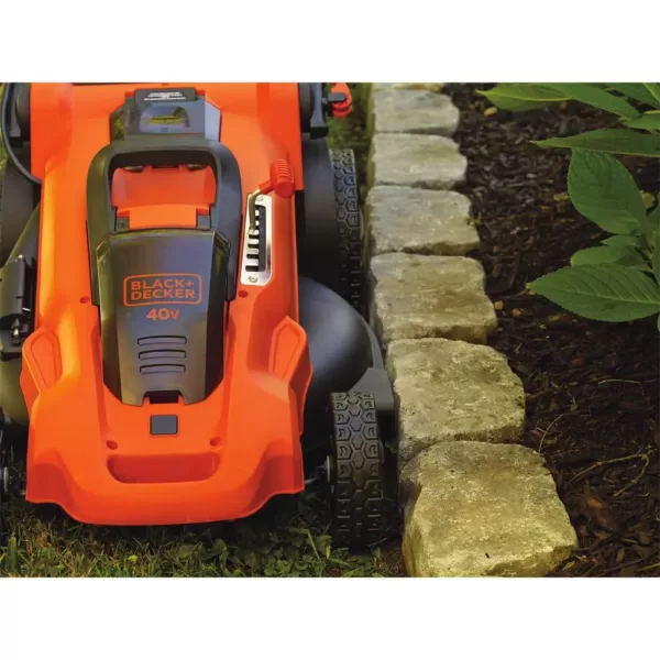 BLACK+DECKER 20 in. 40V MAX Lithium-Ion Cordless Walk Behind Push Mower with (2) 2.0Ah Batteries and Charger Included