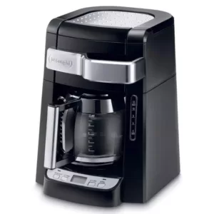 DeLonghi 12-Cup Black Drip Coffee Maker with Glass Carafe and Automatic Shut-Off