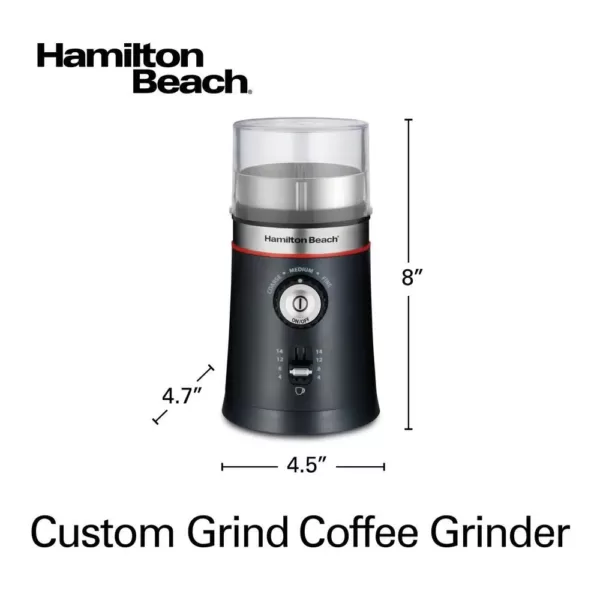 Hamilton Beach Custom Grind 5 oz. Black Blade Coffee Grinder
