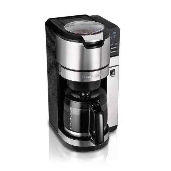 Hamilton Beach 12-Cup Black Programmable Grind and Brew Coffee Maker