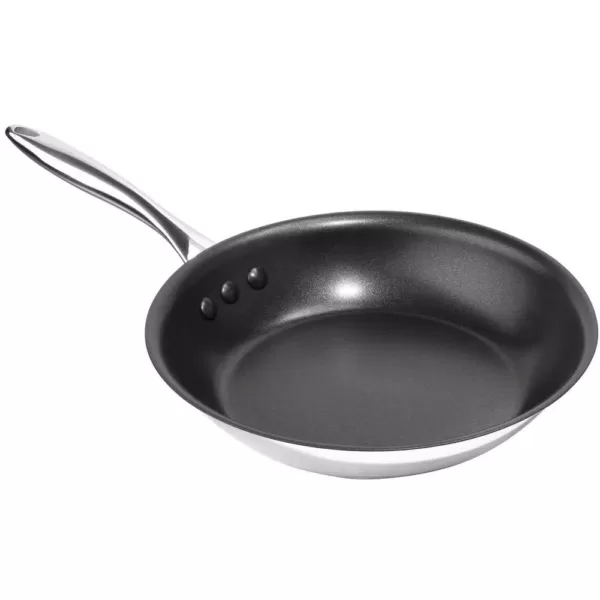 Ozeri Earth Pan ETERNA 8 in. Stainless Steel Nonstick Frying Pan in Black Interior