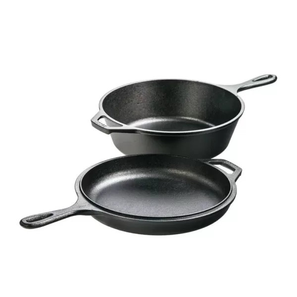 Lodge 2-Piece Cast Iron Cookware Set in Black