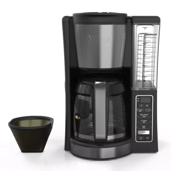 NINJA 12-Cup Programmable Black Drip Coffee Maker with Filter