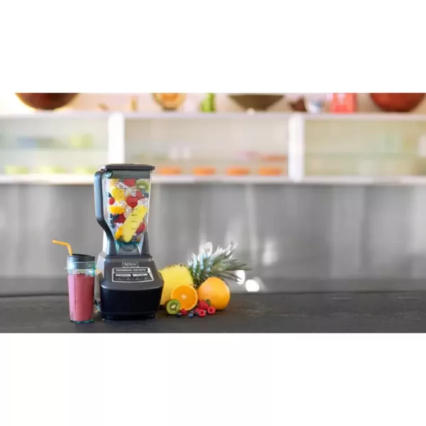 NINJA Mega Kitchen System 72 oz. 5-Speed Black Blender and Food Processor with Travel Cups