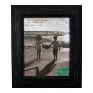 Northlight 8 in. x 10 in. Distressed Black Picture Frame (for All Occasions, New Year's, etc.)