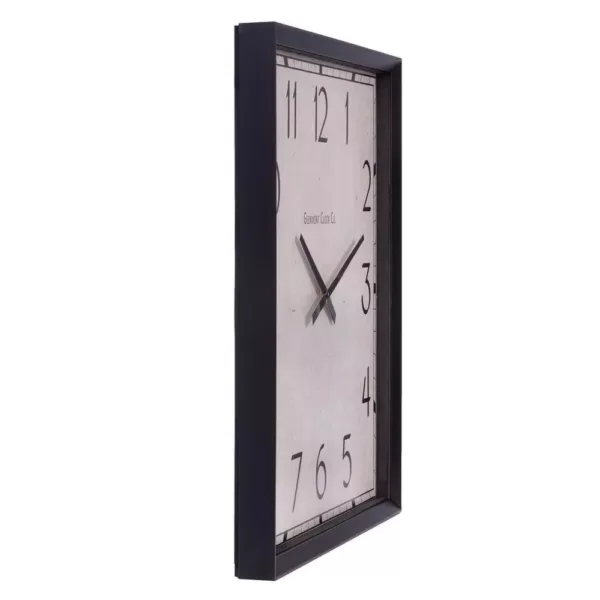 Pinnacle Modern Square Black Wall Clock