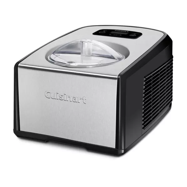 Cuisinart 1.5 Qt. Black and Silver Ice Cream Maker with Touchpad Controls