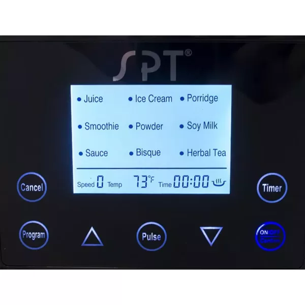 SPT Pulverizing 67 oz. 9-Speed Black Blender with Built-In Timer