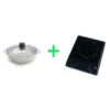 SPT 1300-Watts 7.5 in. Single Burner Induction Cooker (Black) with 3.5L Induction Ready Stainless Steel Pot w/ Glass Lid