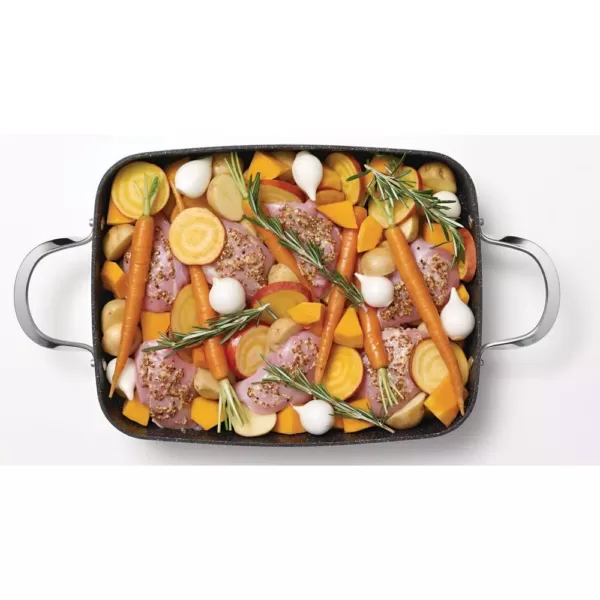 Starfrit Rock 9 in. x 13 in., 5.3 Qt. Rectangular Dish with Lid