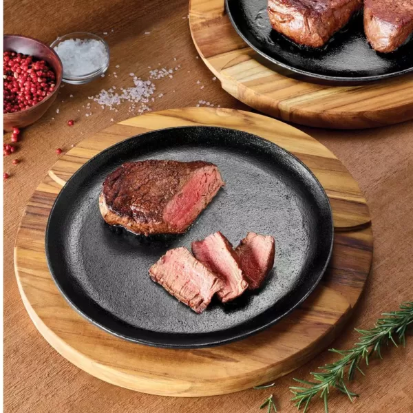 Tramontina Churrasco 9 in. Cast Iron Sizzle and Serve Pan in Black 4-Pack