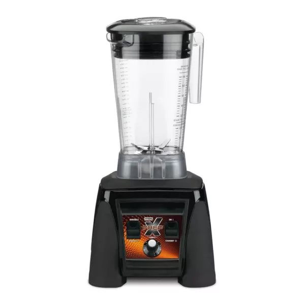 Waring Commercial Xtreme 64 oz. 10-Speed Clear Blender Black with 3.5 HP and Variable Speed Dial Controls