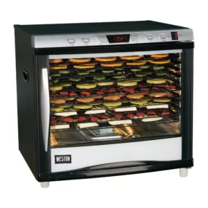 Weston Pro-1200 12-Tray Black Food Dehydrator with Temperature Control