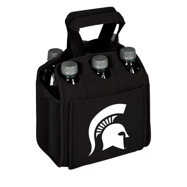 Picnic Time Michigan State University Spartans 6-Bottles Black Beverage Carrier