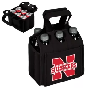 Picnic Time University of Nebraska - Lincoln Cornhuskers 6-Bottles Black Beverage Carrier