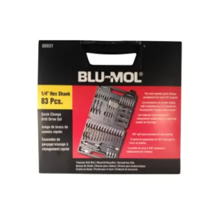 BLU-MOL Steel Quick Change Drill Bit and Drive Set (83-Piece)