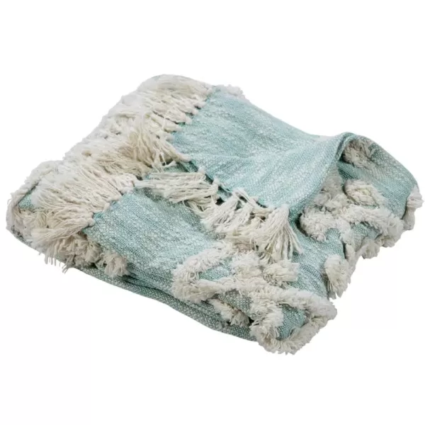LR Resources Soft Aztec 50 in. x 60 in. Sky Blue Decorative Throw Blanket